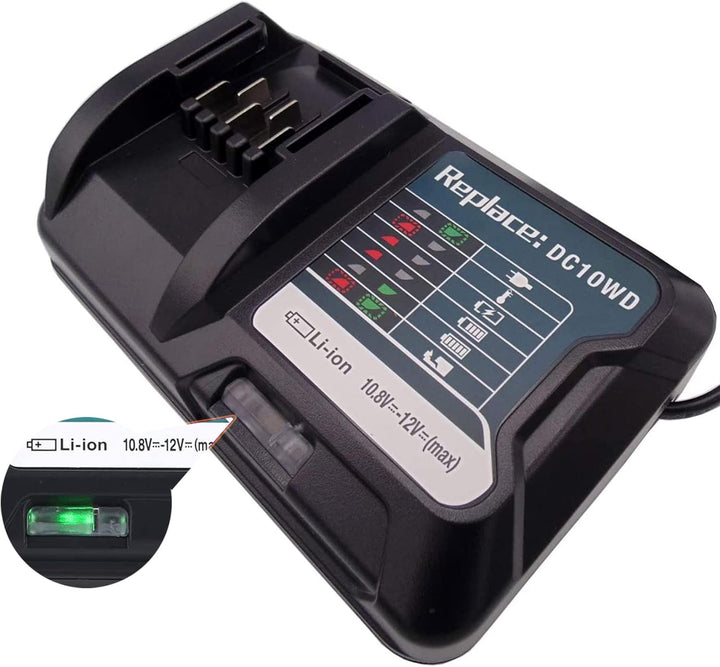 Ersatz Ladegerät für Makita Ladegerät 10.8V 12V DC10WD DC10SB DC10WC Kompatibel mit Makita Akku BL10