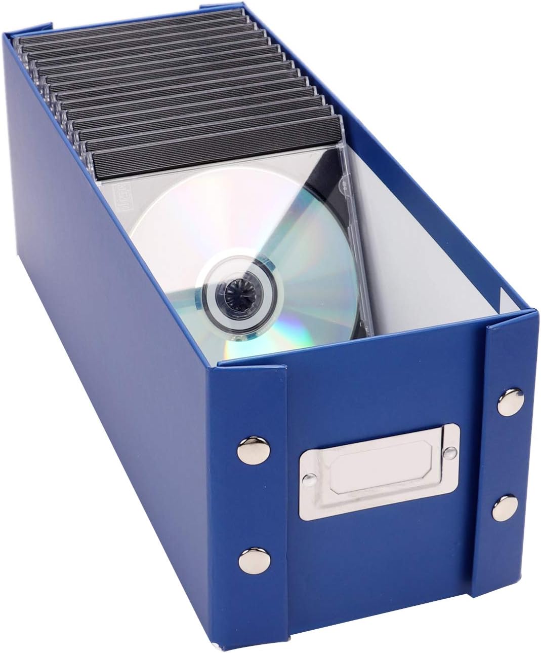 Snap-N-Store CD-Aufbewahrungsbox – 2 Stück, langlebig, 5,1 x 5,1 x 13,2 Zoll CD-Halter mit Deckel zu