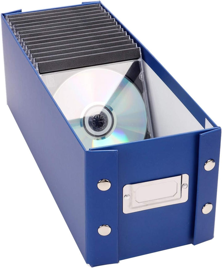 Snap-N-Store CD-Aufbewahrungsbox – 2 Stück, langlebig, 5,1 x 5,1 x 13,2 Zoll CD-Halter mit Deckel zu