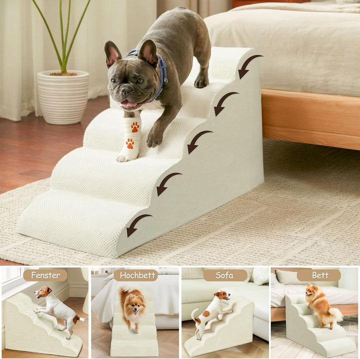 Niubya Hundetreppe für Kleine Hunde, H30 cm, für Katzentreppe Hundetreppe Bett und Sofa, ältere und
