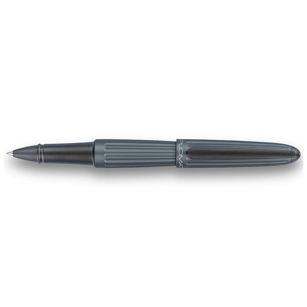 DIPLOMAT - Tintenroller Aero Grau EasyFlow - Schick und elegant - Langlebig - 5-Jahre-Garantie - Gra