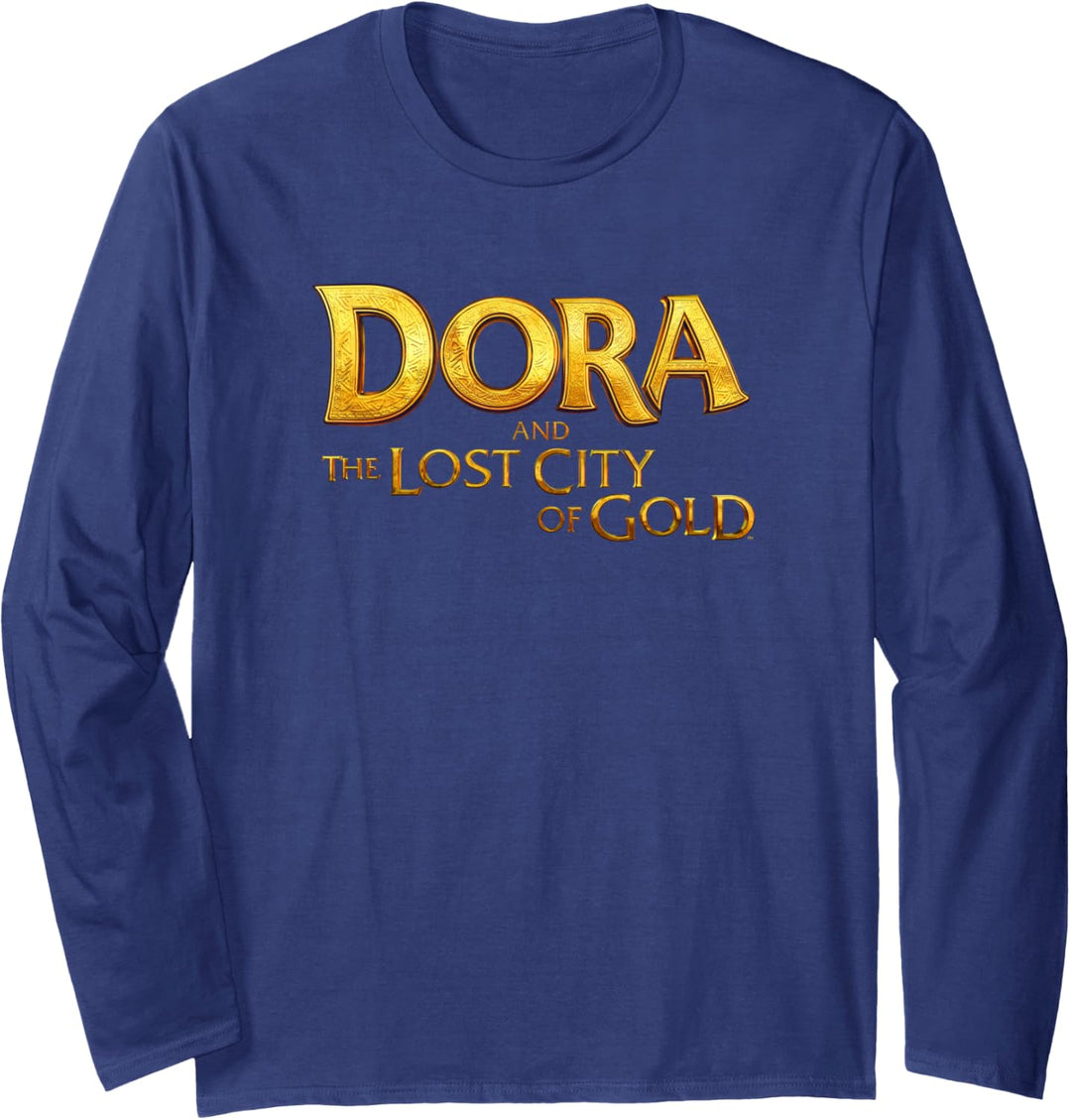 Dora the Explorer Dora And The Lost City Of Gold Golden Text Langarmshirt