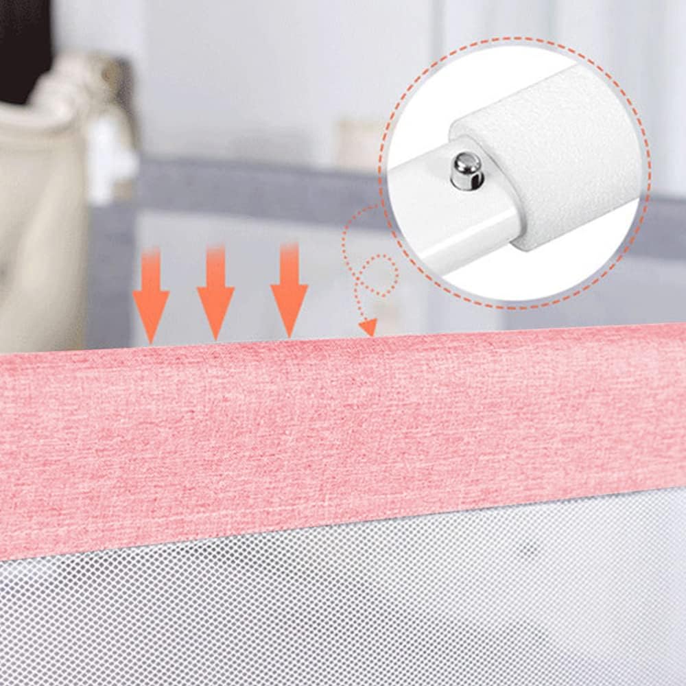 OHMG Bettgeländer,Sicherheitsgitter für Kinder,Sicherheitsgitter für Bett,höhenverstellbar,tragbar,B