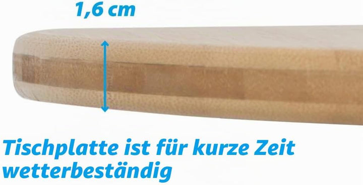 BRUNNER Camperking R Klapptisch, Metall Bambus