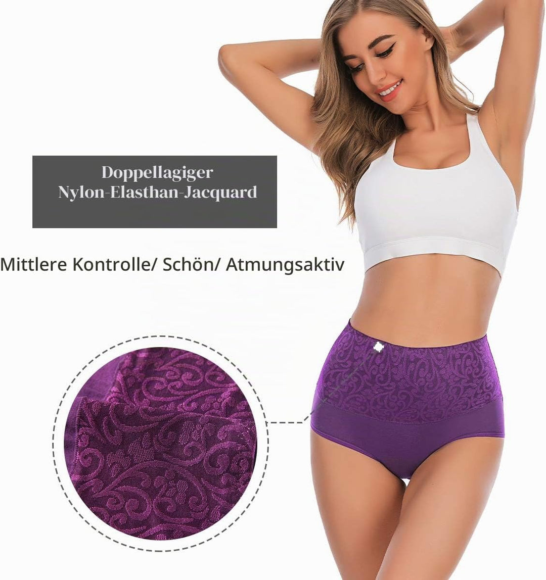 YaShaer Unterhosen Damen Baumwolle Hohe Taille Slips Hoher Taillenslip für Frauen Mehrpack, S Mehrfa