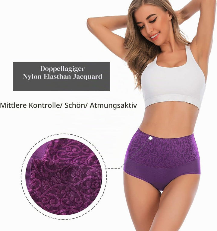 YaShaer Unterhosen Damen Baumwolle Hohe Taille Slips Hoher Taillenslip für Frauen Mehrpack, S Mehrfa