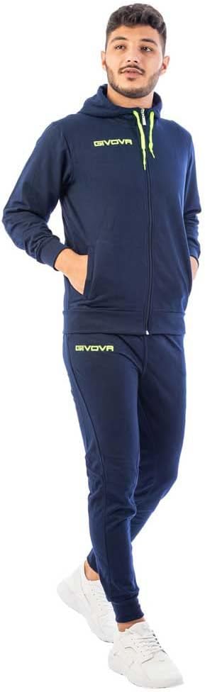 Givova Unisex Anzug Poker Anzug 3XS blau/gelb fluo, 3XS blau/gelb fluo