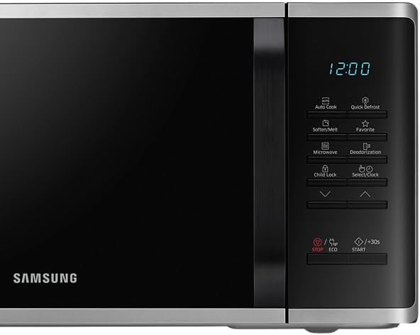 Samsung MS23K3513AS Mikrowelle 750 W Schwarz, Silber – Mikrowelle (Arbeitsplatte, 750 W, Tasten, sch