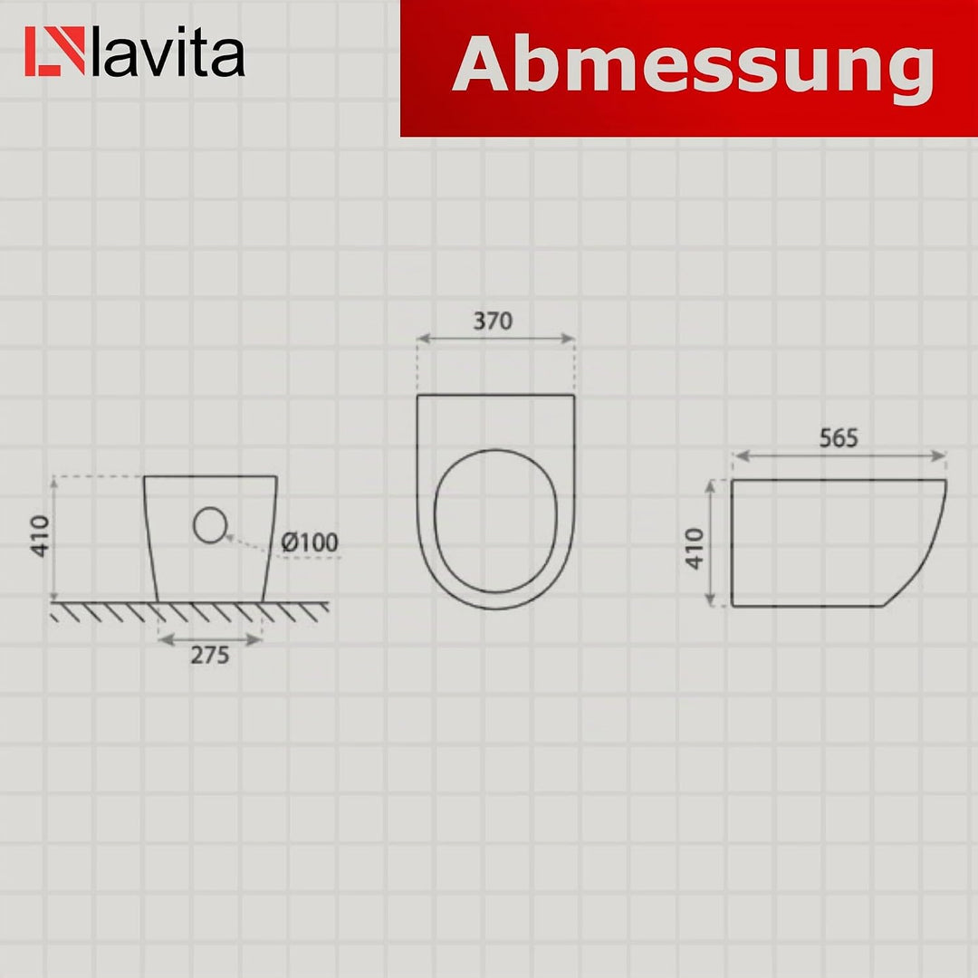 LAVITA Universal Stehbidet Sofi mit Hahnloch und Überlaufschutz aus Keramik Sitzwaschbecken zur Mont