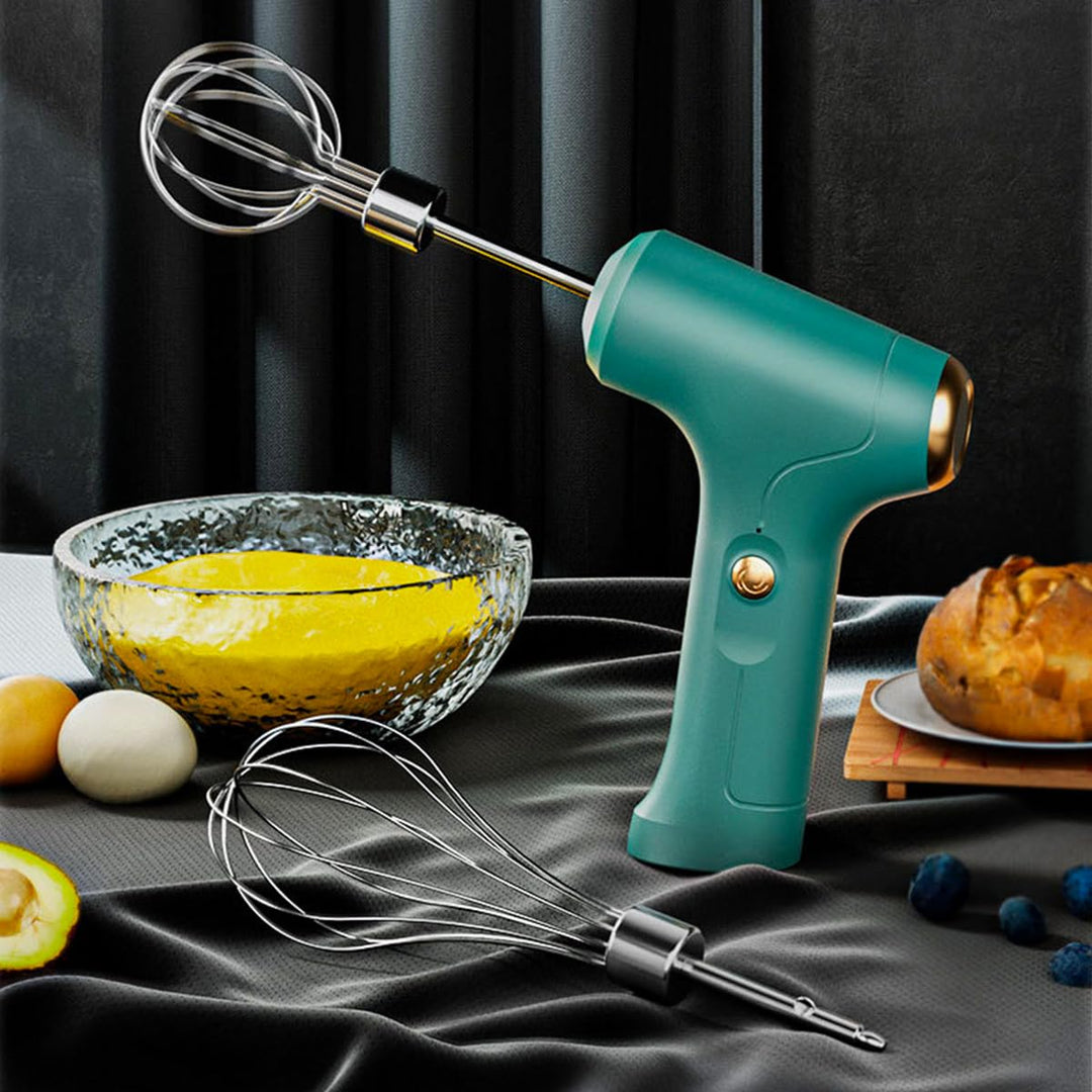 Namvo Mini-Handmixer, tragbar, über USB wiederaufladbar, Hand-Eierschläger mit 2 abnehmbaren Rührbes