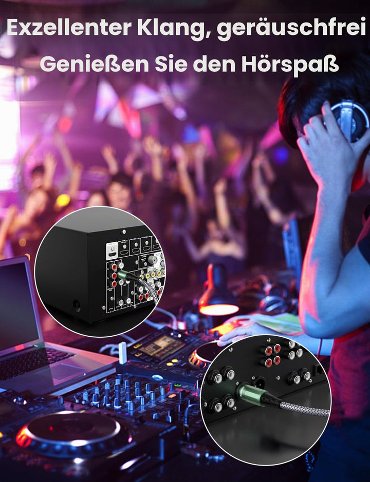 XLR auf Cinch Kabel, Subwoofer Kabel XLR Stecker auf Cinch Stecker Microfonkabel Stereo Audio Microf