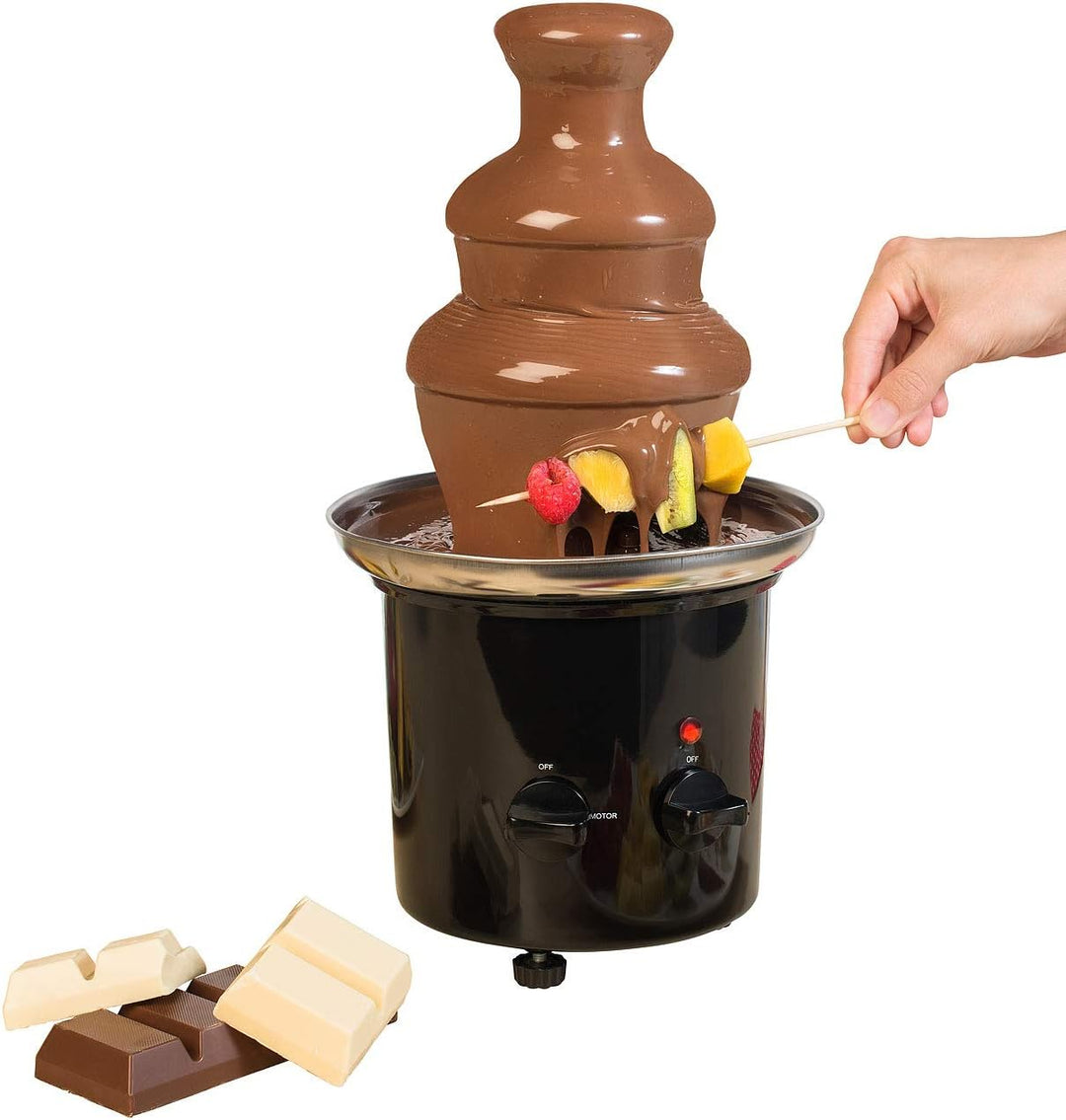 Rosenstein & Söhne Schokofondue Brunnen: Schokoladen-Brunnen mit 2 Ebenen, 275 Watt (Fondue