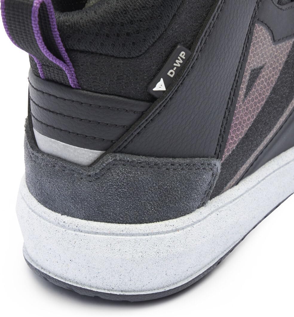 Dainese Damen Suburb D-wp Shoes Wmn wasserdichte Motorradschuhe 40 EU Schwarz Weiss Metall Lila, 40