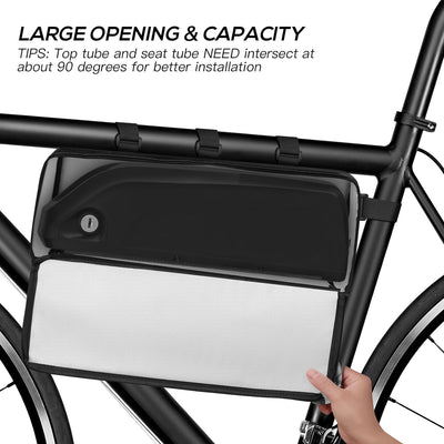 FLASLD Fireproof Electric Scooter Battery Hanging Bag, Ebike Battery Bag, Electric Bike Bicycle Sadd