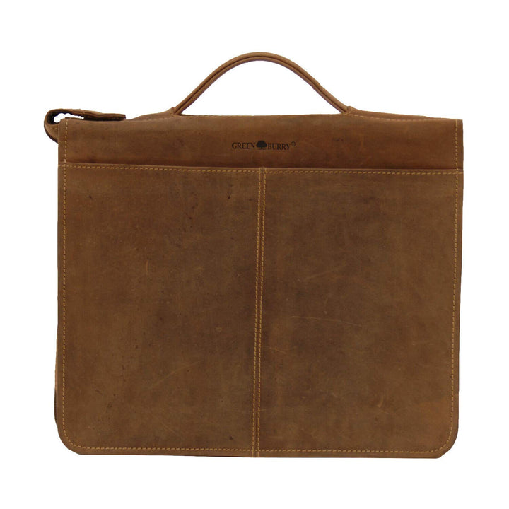 Greenburry Vintage Ringmappe Leder 29 cm Braun, Braun