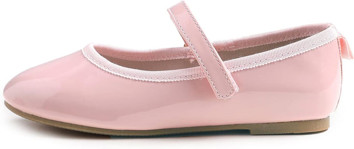 Feversole Girls Cute Dress, Mädchen süsses Kleid Mary Jane Schuhe weiche Party Urlaub Ballerinas Ros