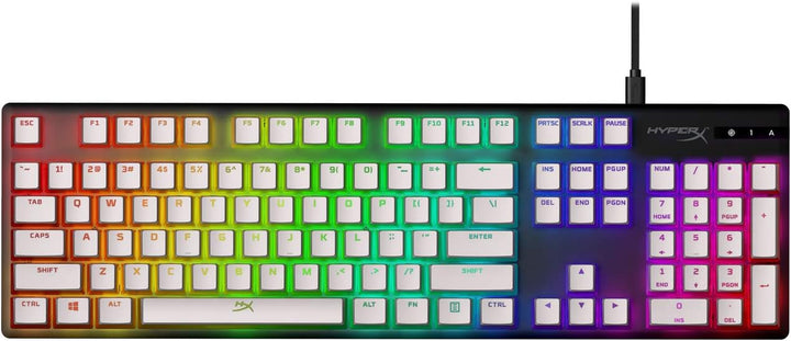 HyperX Pudding Keycaps – Vollständiger Tastensatz – PBT – {Weiss} – English (US) Layout – 104 Key, H