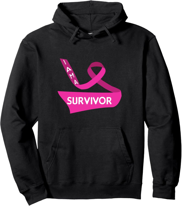 I Am A Survivor Brustkrebs Bewusstseinsband Pullover Hoodie