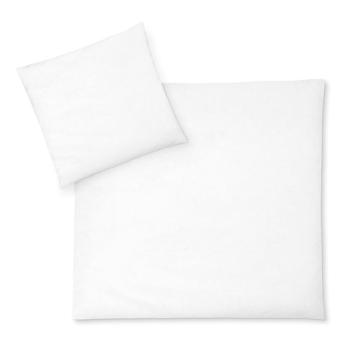 Julius Zöllner 85000 40100 - Bettwäsche Uni, Grösse: 80x80 cm / 35x40 cm, uni weiss Uni Weiss 80x80