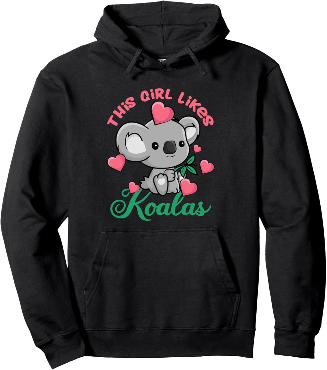 Mädchen mag Koalas Ironischer und süsser Koala Pullover Hoodie
