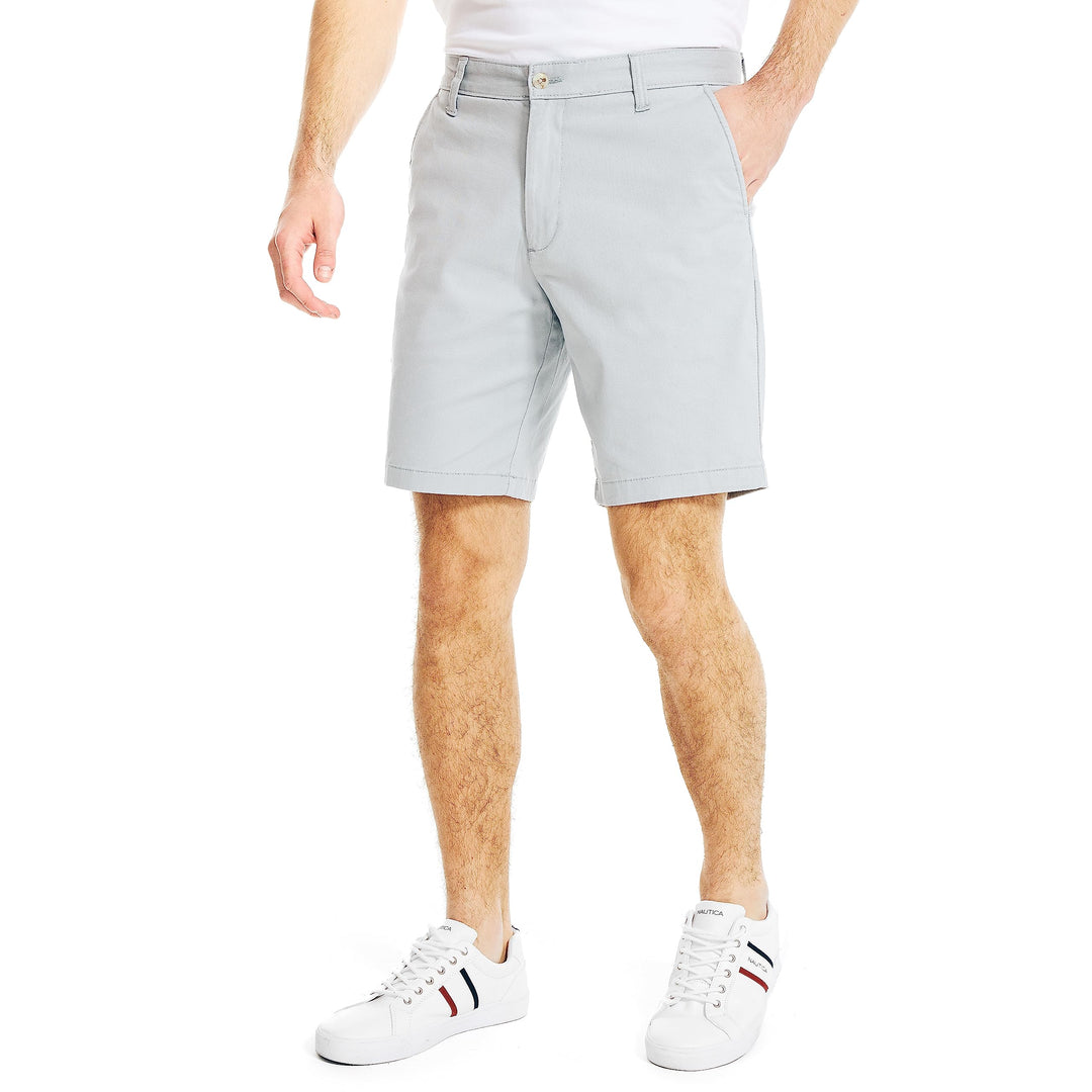 Nautica Herren Classic Fit Flat Front Stretch Chino Deck Lssige Shorts 32 True Quarry, 32 True Quarr