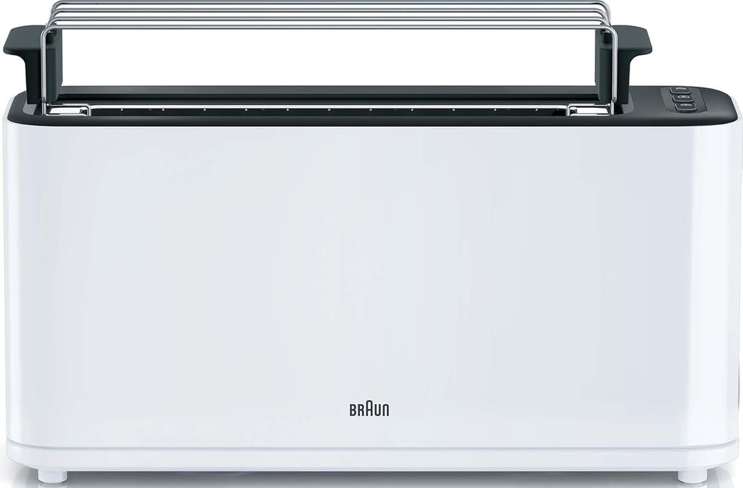 Braun Household HT 3110 WH Toaster | Langschlitz | Extrabreite Toastkammer | Herausnehmbare Krümelsc