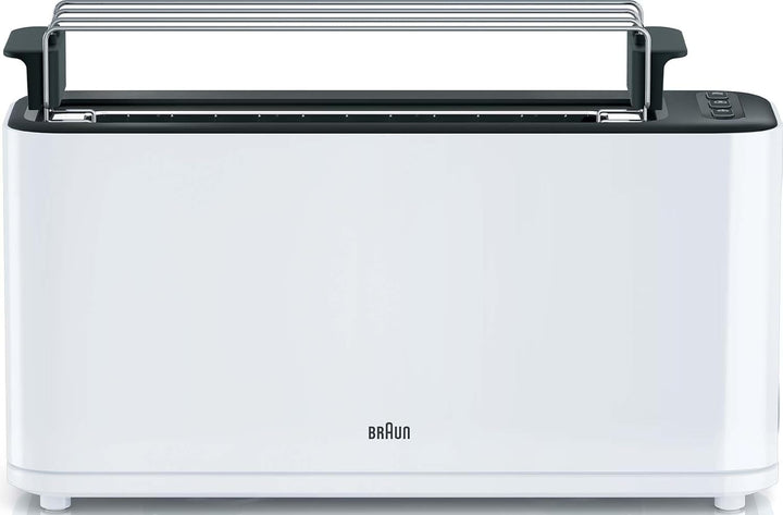 Braun Household HT 3110 WH Toaster | Langschlitz | Extrabreite Toastkammer | Herausnehmbare Krümelsc