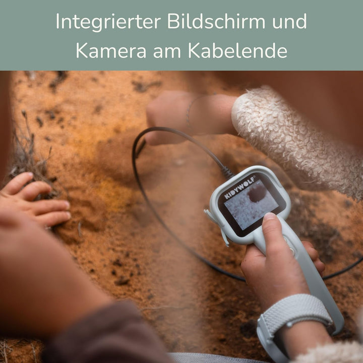 KIDYWOLF - KIDYEXPLORE - Biegsame Kamera für Kinder - Endoskop Kamera mit Farbdisplay & 4-Fach Zoom