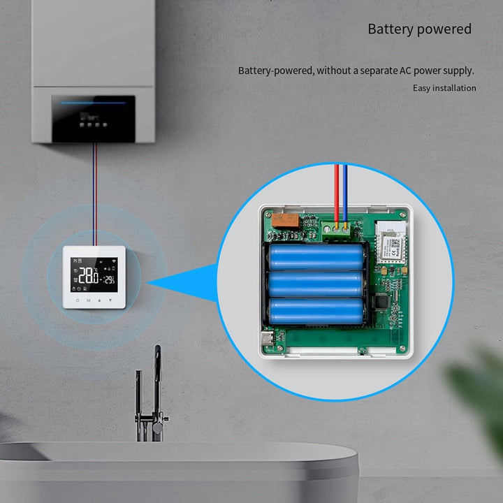 Smart Programmierbares Thermostat, Tuya Zigbee Thermostat Betrieben durch Batterie, Smart Thermostat