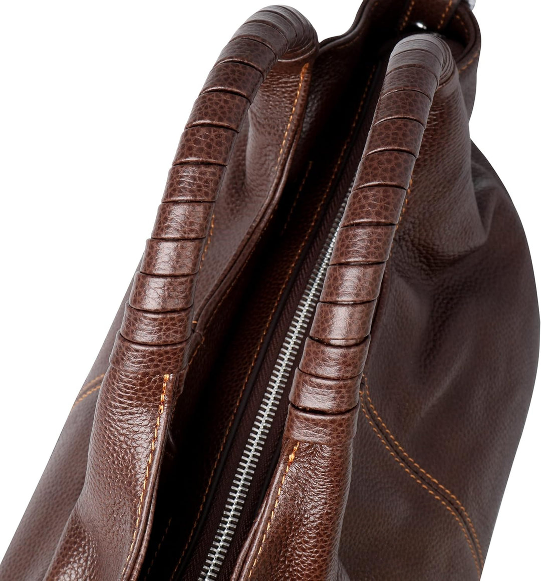 Iswee Damen Handbag for Women Umhängetasche Hobo Bag, Kaffee