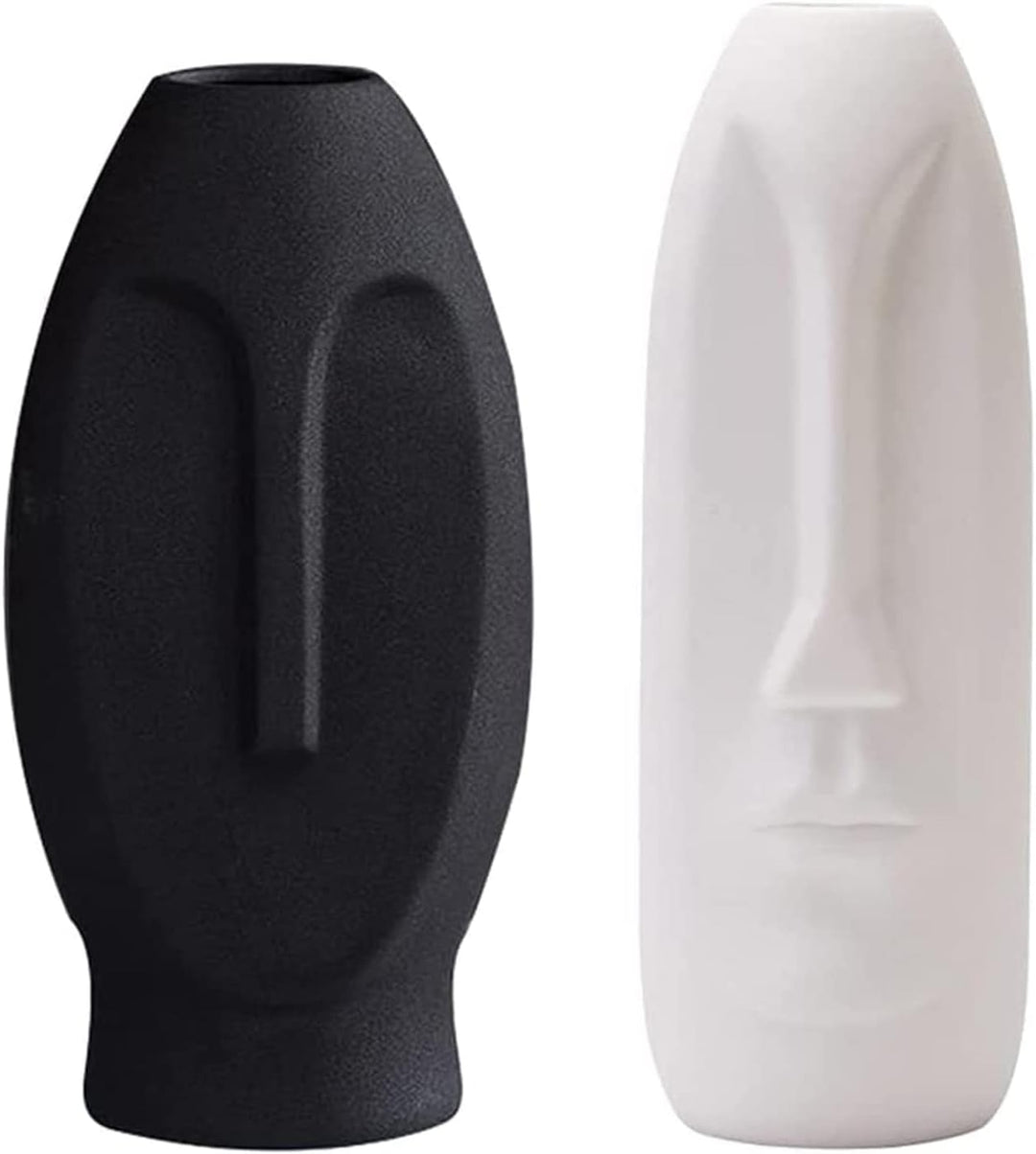 2er-Set Moderne Gesichts Blumenvase, Minimalism Abstrakte Vasen mit Gesichtsgestaltung, Dekorative m