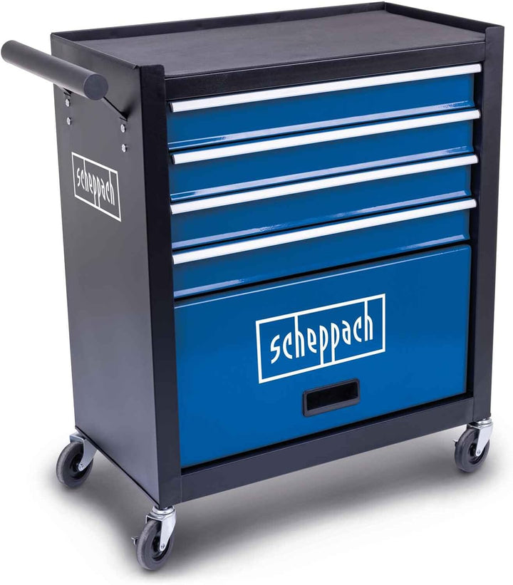 Scheppach Werkstattwagen ohne Werkzeug TW1300 Werkzeugkiste leer | bis max. 120 kg belastbar | 695 x