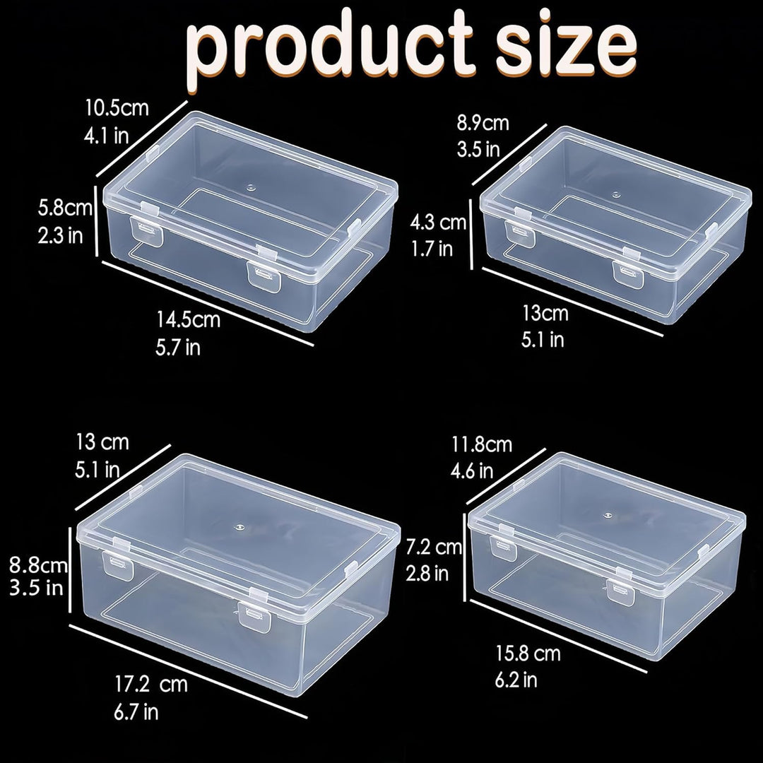 LJY 8 Stück Aufbewahrungsbox Set, Schmuckaufbewahrung, Plastikbox Mit Deckel, Sortierbox Für Kleinte