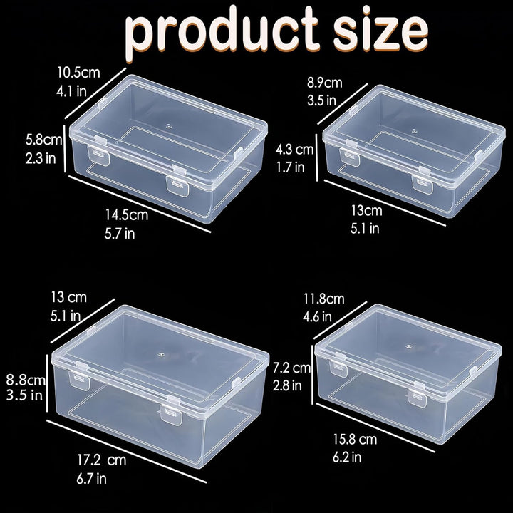 LJY 8 Stück Aufbewahrungsbox Set, Schmuckaufbewahrung, Plastikbox Mit Deckel, Sortierbox Für Kleinte