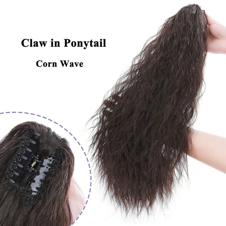 SEGO Ponytail Extension Pferdeschwanz Zopf Corn Wavy Haarteil Haarverlängerung Hair Piece Haar mit K