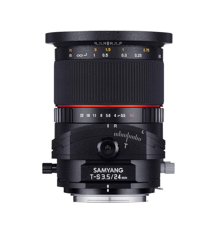 SAMYANG 885175 24/3,5 Objektiv DSLR T/S Canon EF manueller Fokus Tilt and Shift Fotoobjektiv Weitwin