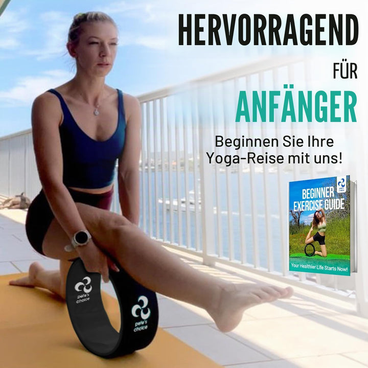 Extra breites Yoga-Rad, Mini-Yoga-Rad – Anfängerfreundliches Yoga-Kit, bequemer, stabiler und sicher