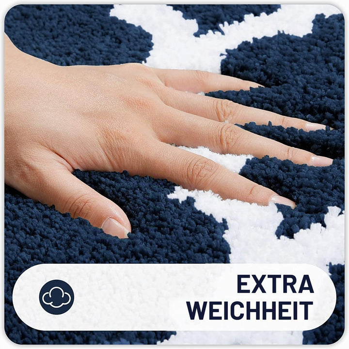 Homaxy rutschfest Badematte Badezimmerteppich Waschbar Hochflor Badteppich Flauschige Mikrofaser Bad