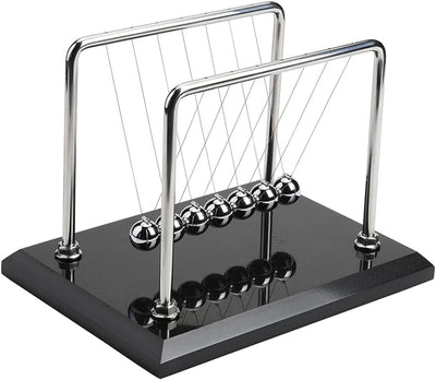 CERROPI Newton Cradle | Newton Pendel Hochwertig | Kugelstosspendel Unendlich mit 7 Kuglen | Klassic