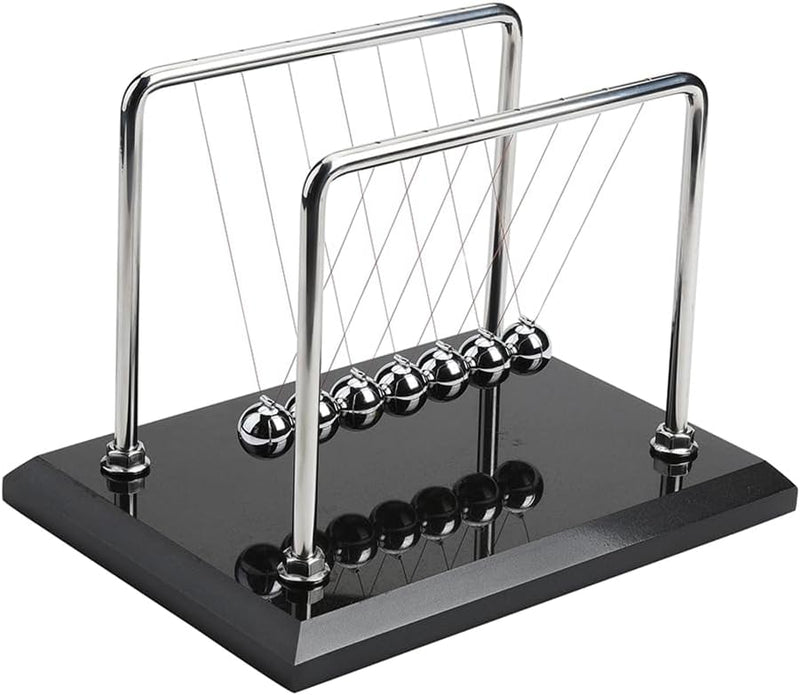 CERROPI Newton Cradle | Newton Pendel Hochwertig | Kugelstosspendel Unendlich mit 7 Kuglen | Klassic