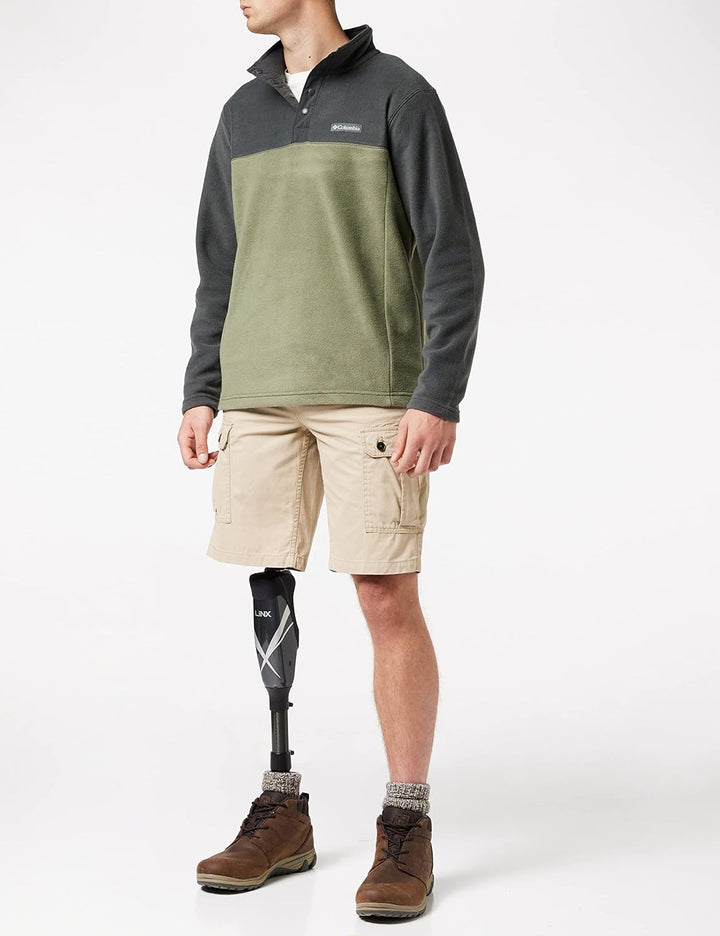 Columbia Herren Steens Mountain Half Snap Pullover Sweater Stone Green, Shark S, Stone Green, Shark