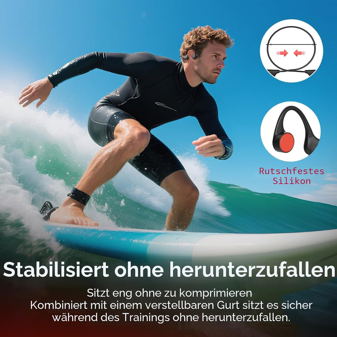IFECCO Knochenschall Kopfhörer Schwimmen IP68 wasserdichte mit MP3 8GB | Open Ear KopfhöRer Bluetoot