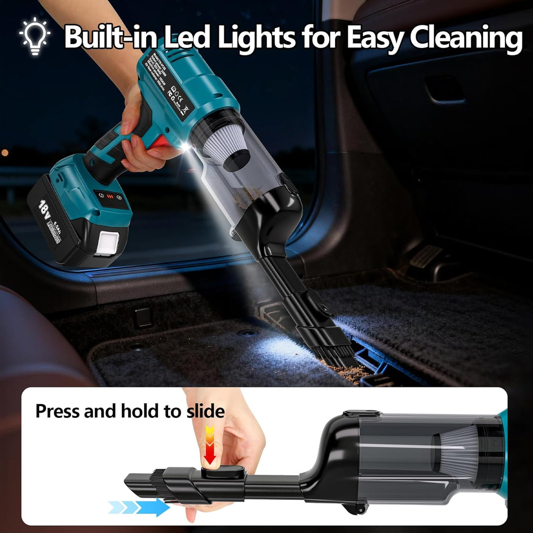 Adisipsoarin Akku Staubsauger für Makita 18V-Akku, 105 AW Starke Saugleistung, tragbar &amp; leicht für