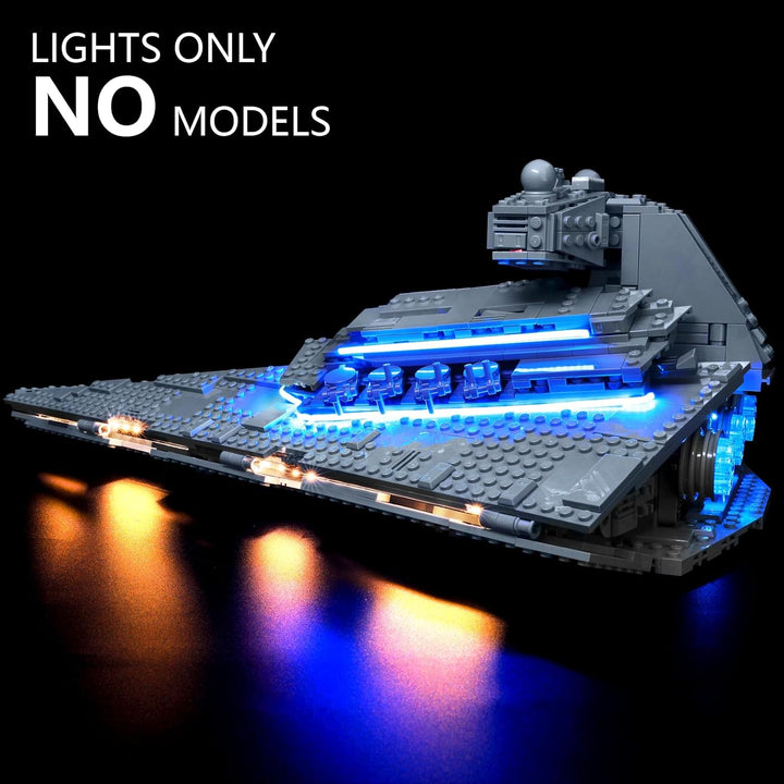 LED Lichtset kompatibel mit LEGO 75394 Imperiale Sternenzerstörer – Kreatives Beleuchtungsset für St