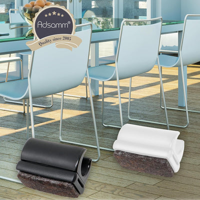 Adsamm® / 32 x Klemmschalengleiter mit Filz/Schwarz/ø 10-11 mm/Rund/Schalengleiter mit austauschbare