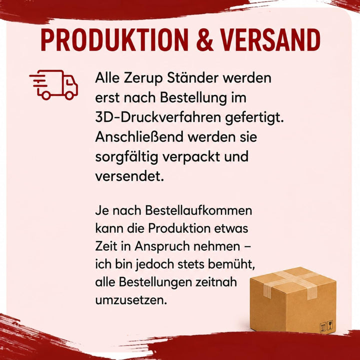 Zerup/Syrup Ständer für More Nutrition/ESN für 6 Flaschen – 3D gedruckter Zerup Halter | Modular erw