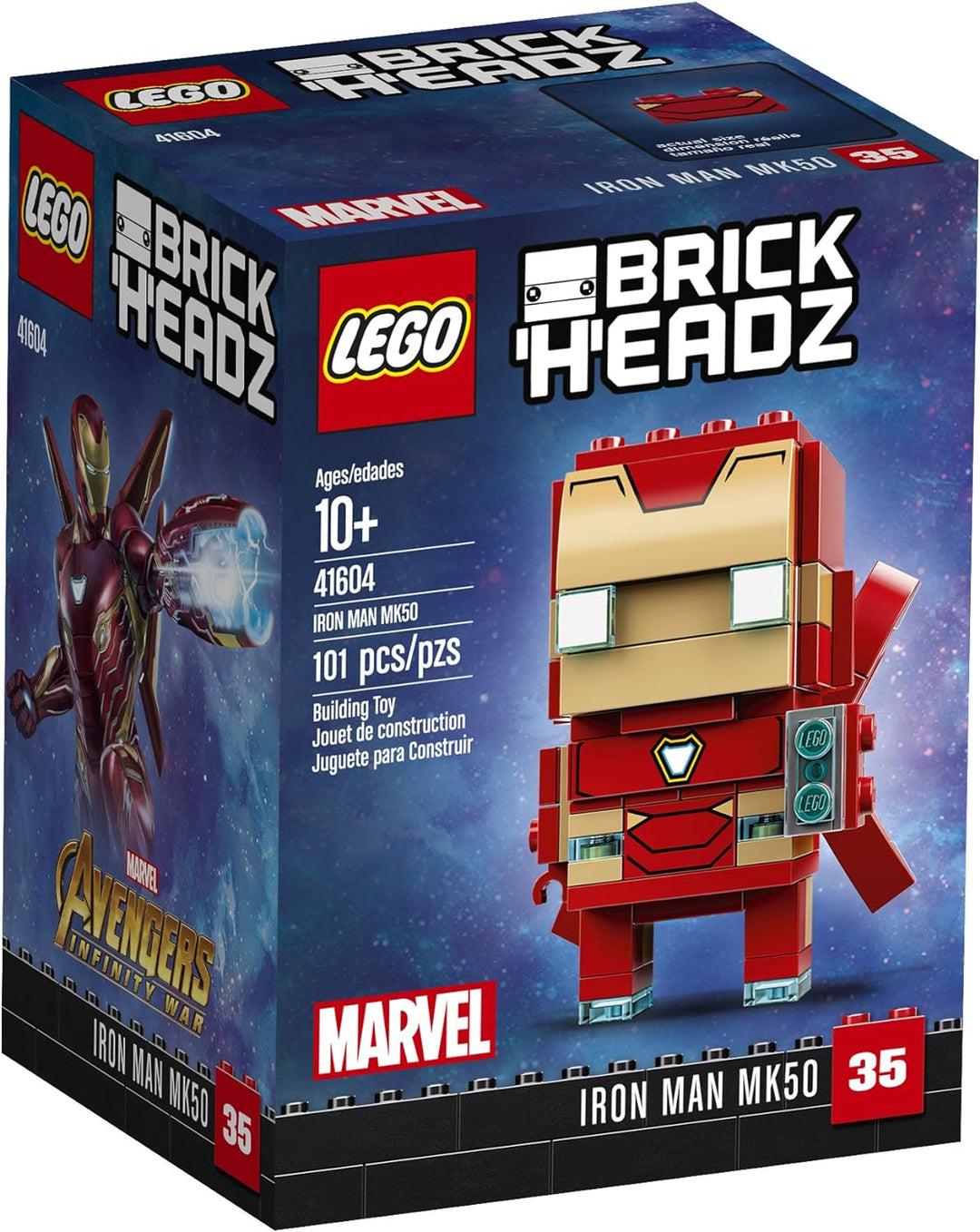LEGO BrickHeadz Iron Man MK50 41604 Building Kit (101 Piece)