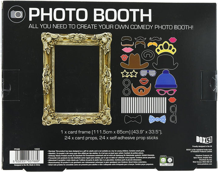 Flashpoint AG Photo Booth / Foto Requisite / XXL Bilderrahmen mit 24 witzigen Accessoires