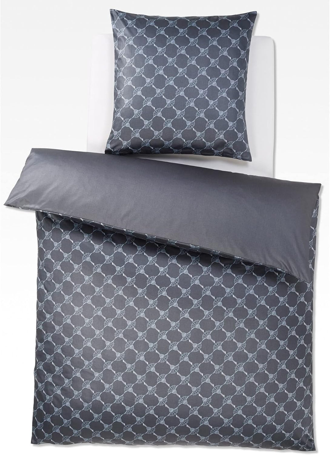 Joop! Mako-Satin Bettwäsche 4059 Cornflower Gradiant 155x220cm+40x80, Farbe Graphit
