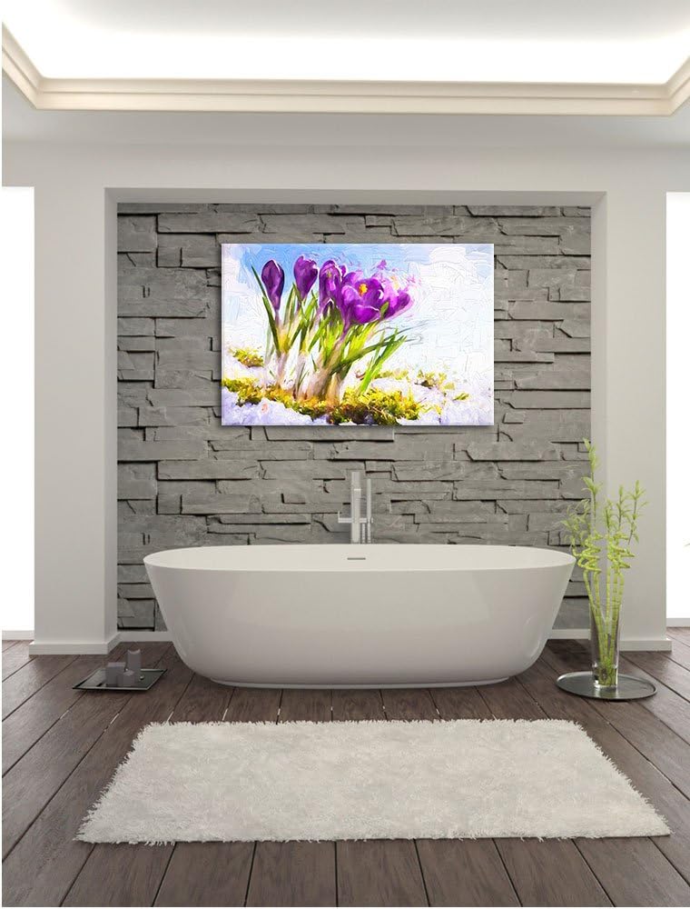 Pixxprint Frühling florwer Hintergrund als Leinwandbild/Grösse: 100x70 cm/Wandbild/Kunstdruck/fertig